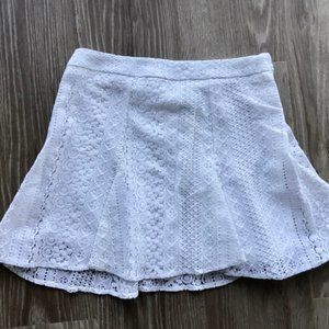 White Lace Skater Skirt
